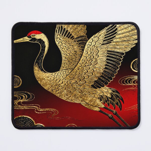 Item preview, Imperial Gold Crane Flight in Crimson Sky designed and sold by zzz888.
