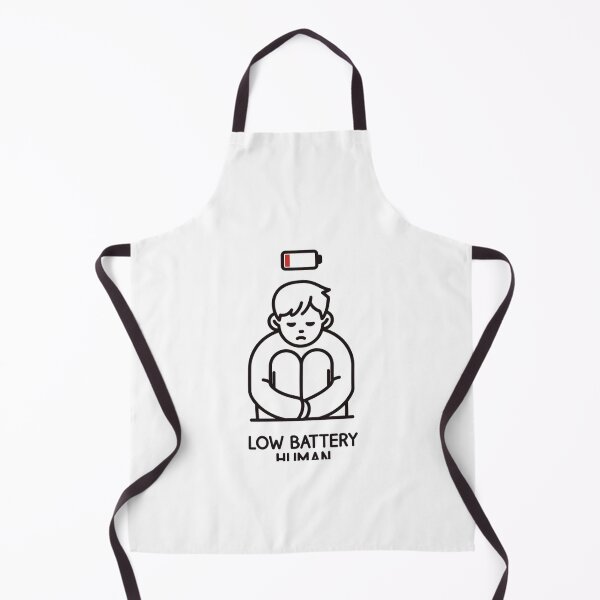 Item preview, LOW BATTERY HUMAN – Cute Minimal Line-Art Exhausted Mood Shirt designed and sold by EcoArtTees.