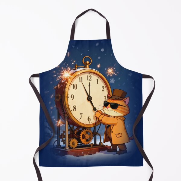 Item preview, New Year Countdown Cat Detective – Time & Winter Fantasy Art designed and sold by SmartDesigner-.
