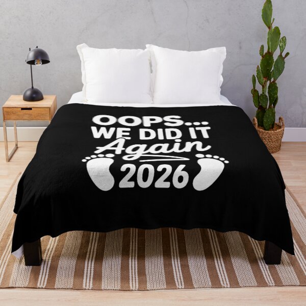 Item preview, Oops We Did It Again 2026 Baby Announcement Mom Dad designed and sold by Catharsiscath.