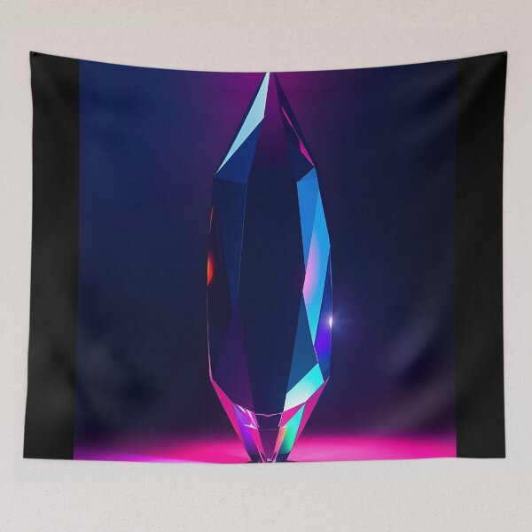 Item preview, Vibrant Standing Crystal – Blue Purple Pink Gemstone Glow designed and sold by EmeraldeaArt.