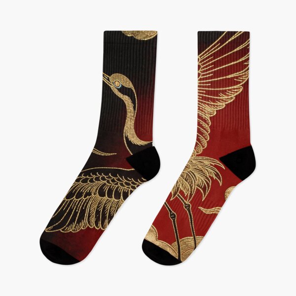 Item preview, Golden Crane Soaring in Crimson Twilight designed and sold by zzz888.