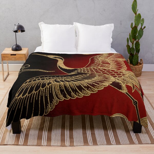 Item preview, Golden Crane Soaring in Crimson Twilight designed and sold by zzz888.
