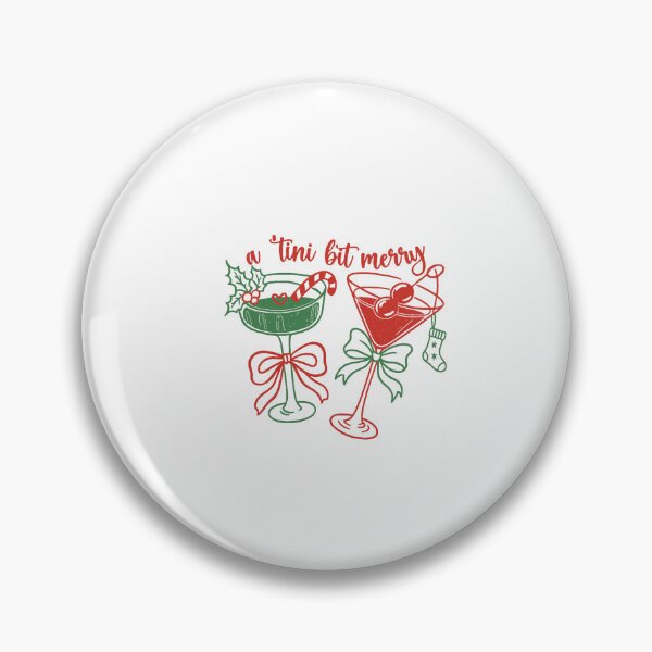 Item preview, Tiny Bit Merry Cocktail Holiday Cheer Festive Drinks designed and sold by ImeldaSparks.