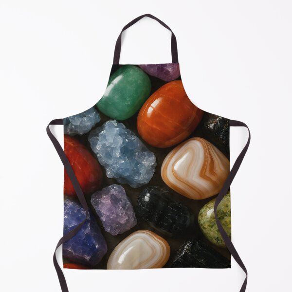 Item preview, Colorful Crystal Pebbles – Red Blue Green Gemstone Close-Up designed and sold by EmeraldeaArt.