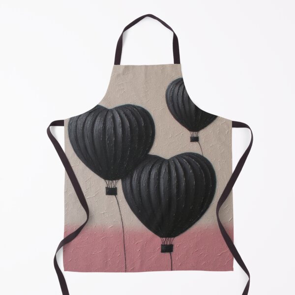 Item preview, Three black heart-shaped balloons in the sky designed and sold by Mianku | Für das Leben.