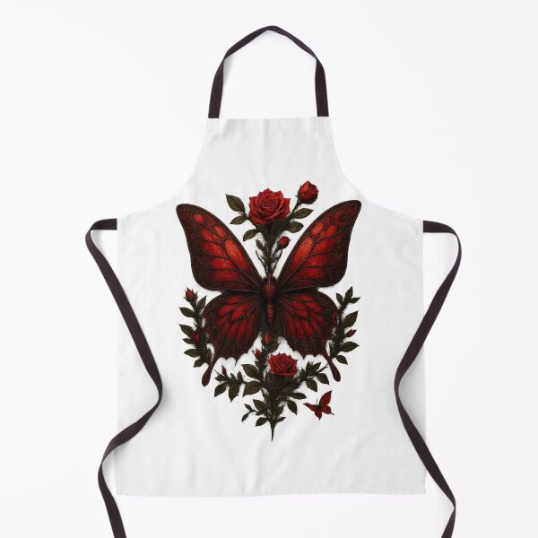 Item preview, Red Butterfly Botanical Goth Design designed and sold by CottonandQuill.