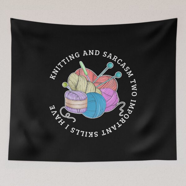 Item preview, Knitting And Sarcasm Funny Knitting designed and sold by LorraineRita.