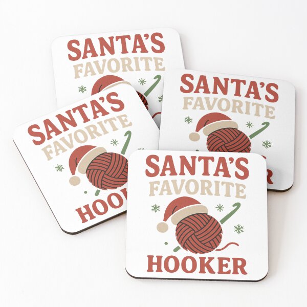 Item preview, Santa’s Favorite Hooker Crochet Funny Christmas Statement designed and sold by ImeldaSparks.