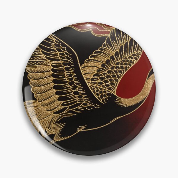Item preview, Majestic Golden Crane Ascent in Crimson Mist designed and sold by zzz888.
