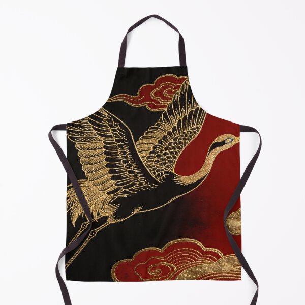 Item preview, Majestic Golden Crane Ascent in Crimson Mist designed and sold by zzz888.