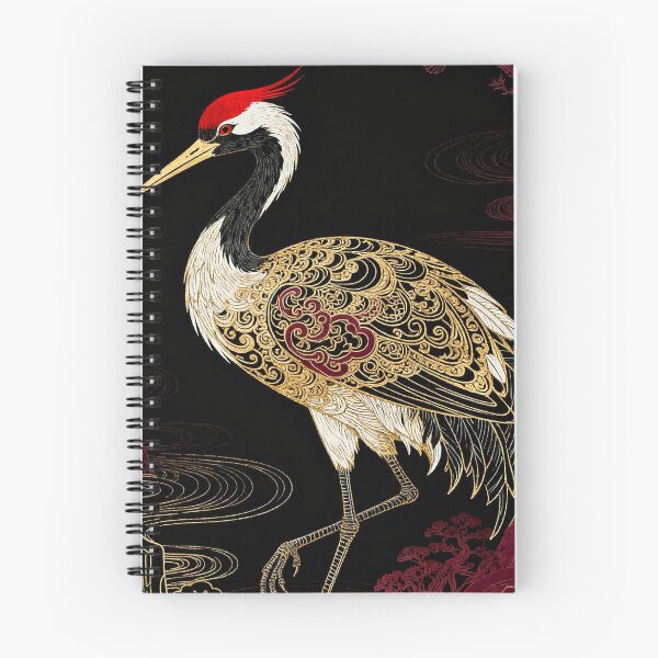 Item preview, Ornate Golden Crane Standing in Mystical Pine Garden designed and sold by zzz888.