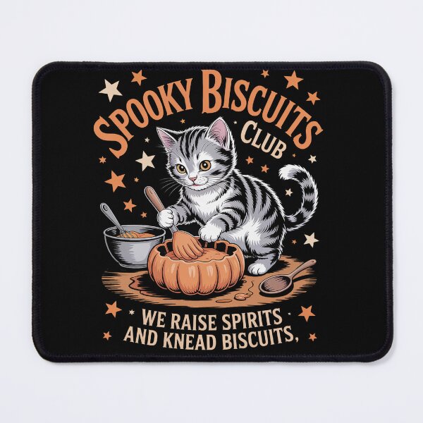 Item preview, Spooky Biscuits Club Cat, Funny Halloween Baking designed and sold by milanforbes.