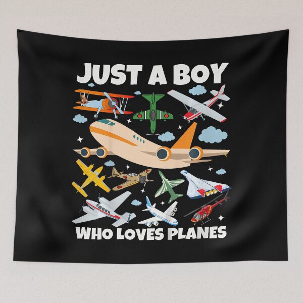 Item preview, Funny Just A Boy Who Loves Planes Airplane Aircraft Lovers designed and sold by ChelseaEula.