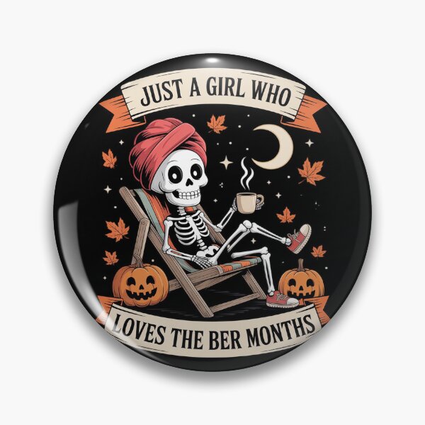 Item preview, JUST A Girl WHO Loves The BER Months Skeleton Coffee designed and sold by Shannon Bosley.