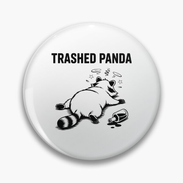 Item preview, Trashed Panda Funny Raccoon Drinking Comedy Scene designed and sold by khdmalakarak.