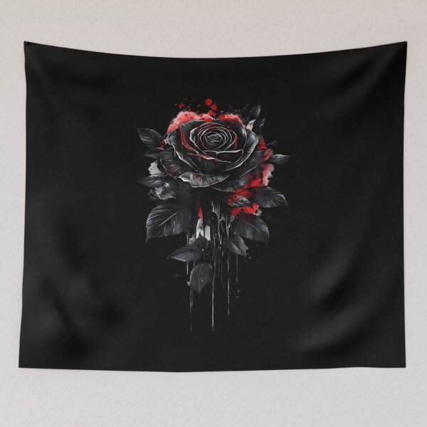 Item preview, Black Rose Flower Botanist Garden Flower Rose designed and sold by LorraineRita.
