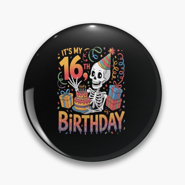 Item preview, It's My 16th Birthday Halloween Skeleton Matching Party designed and sold by KonopikaaArt.