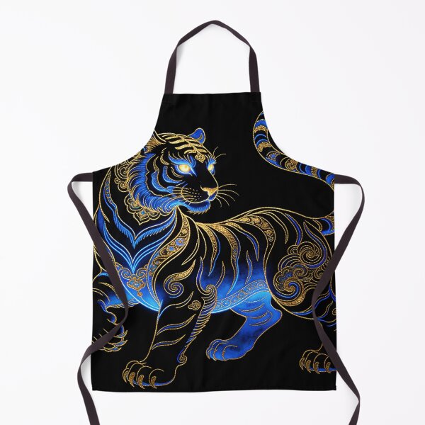 Item preview, Mystic Azure Tiger with Intricate Gold Filigree designed and sold by zzz888.