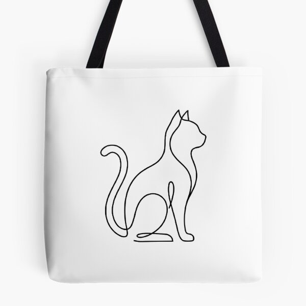 Item preview, Minimalist Continuous Single Line Cat Silhouette designed and sold by ShadowArt-Sahil.