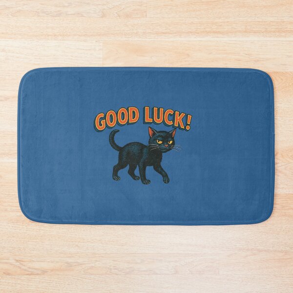 Item preview, Good Luck Black Cat – Retro Positive Charm Illustration designed and sold by The Devil's Bargain.