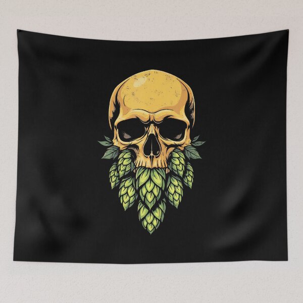 Item preview, Hop Bearded Skull Brewer Funny Craft Beer Drinking Ipa Lover designed and sold by LavetaCatherine.