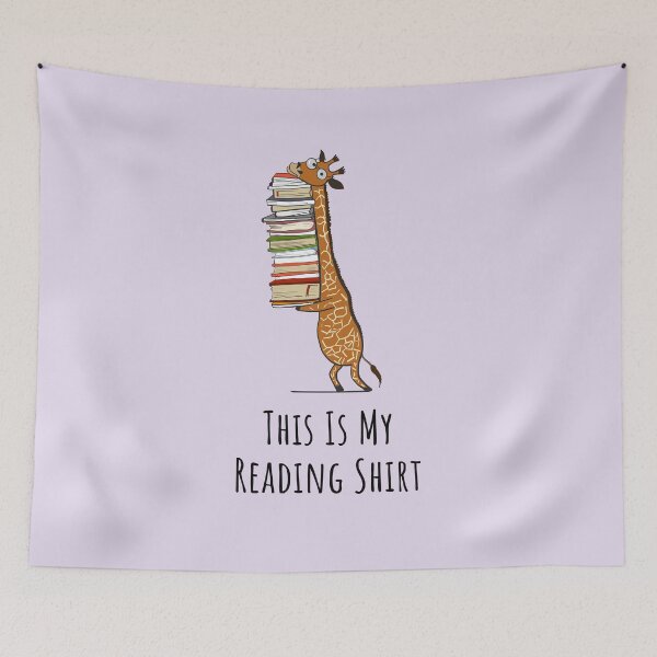 Item preview, Funny Giraffe Holding a Stack of Books -This Is My Reading Shirt - Book Lover Gift, Phones Cases And Other Gift designed and sold by MemWear.