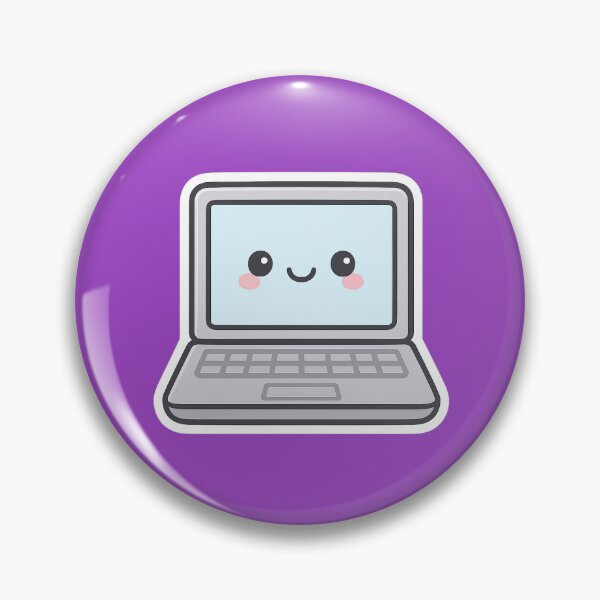 Item preview, Cute Kawaii Laptop with Smiling Screen designed and sold by Kodessh.