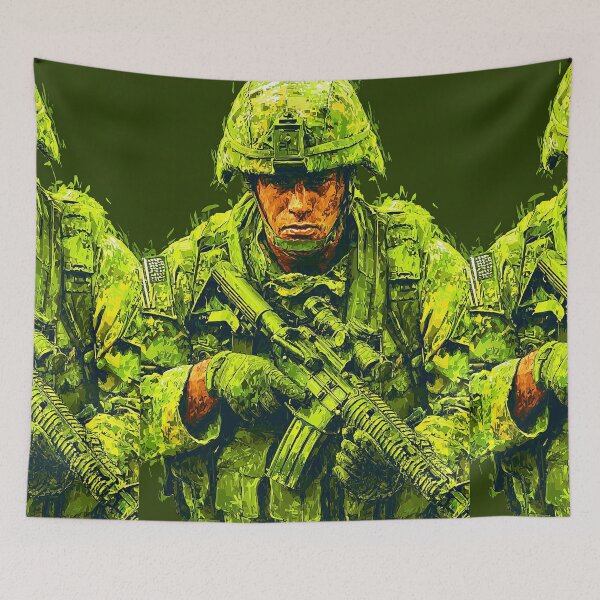 Item preview, Green stippling art of heavy space marine soldier designed and sold by Piotrek0001.