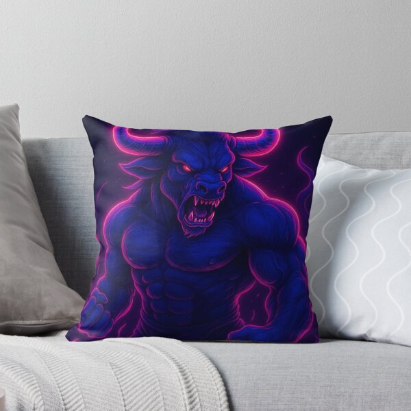Item preview, Neon Minotaur – Mythic Cyber Beast Warrior designed and sold by GolabMagic.