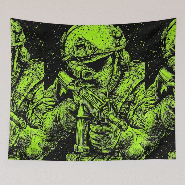 Item preview, Orange  military operator portrait - His Ready! designed and sold by Piotrek0001.