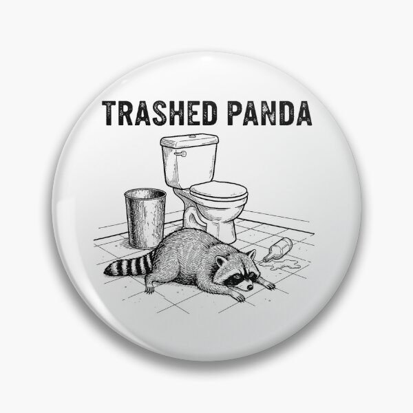 Item preview, Trashed Panda Drunk Raccoon Toilet Comedy Winter Scene designed and sold by torildorxop.