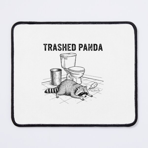 Item preview, Trashed Panda Drunk Raccoon Toilet Comedy Winter Scene designed and sold by torildorxop.