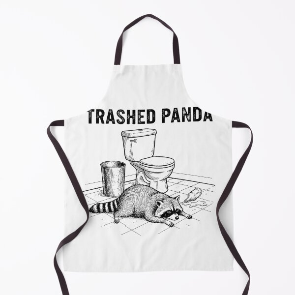 Item preview, Trashed Panda Drunk Raccoon Toilet Comedy Winter Scene designed and sold by torildorxop.