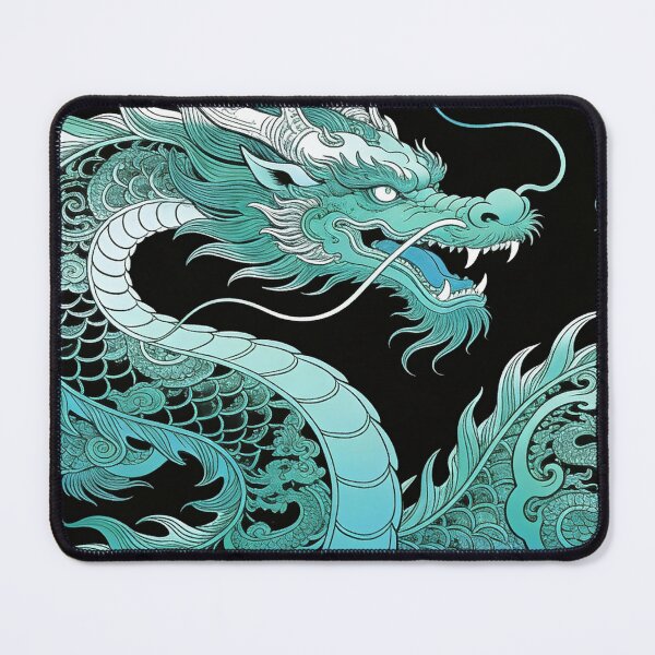 Item preview, Majestic Cyan Teal Chinese Dragon of the East designed and sold by zzz888.