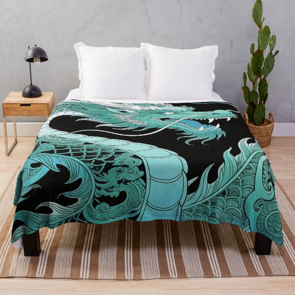 Item preview, Majestic Cyan Teal Chinese Dragon of the East designed and sold by zzz888.