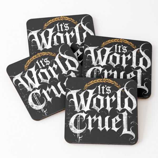 Item preview, Gothic “It’s World Cruel” Typography Dark Aesthetic designed and sold by VikArtStudio.