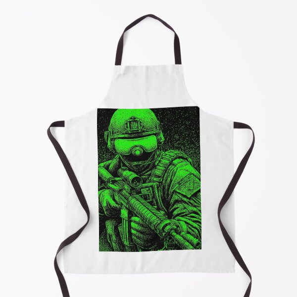 Item preview, Neon green night vision soldier operating in darkness designed and sold by Piotrek0001.