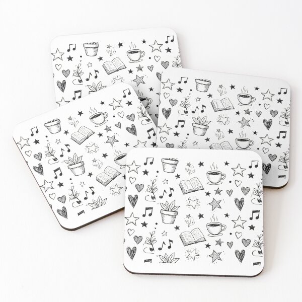 Item preview, Cozy Whimsical Hand-Drawn Doodle Pattern Design designed and sold by ShadowArt-Sahil.