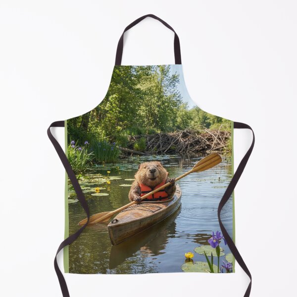 Item preview, Happy Beaver Paddles in His Pond designed and sold by Tridentulus.