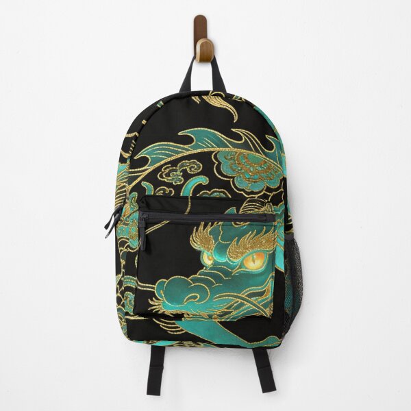 Item preview, Majestic Cyan Dragon with Golden Filigree Scales designed and sold by zzz888.