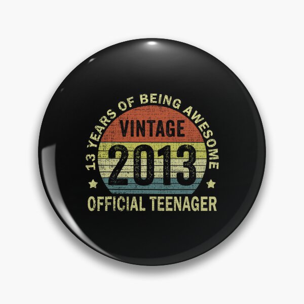 Item preview, Vintage 2013 Official Teenager Retro Circle Badge designed and sold by clarabersetart.