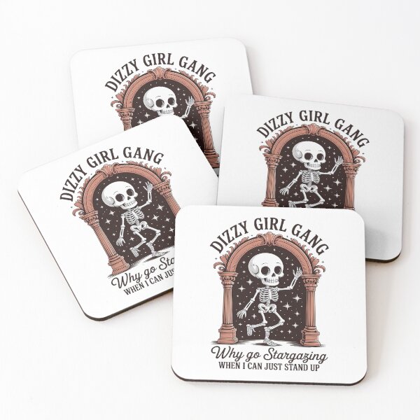 Item preview, POTS Awareness Skeleton Dizzy Girl A Gang Why Go Stargazing designed and sold by estellaken.