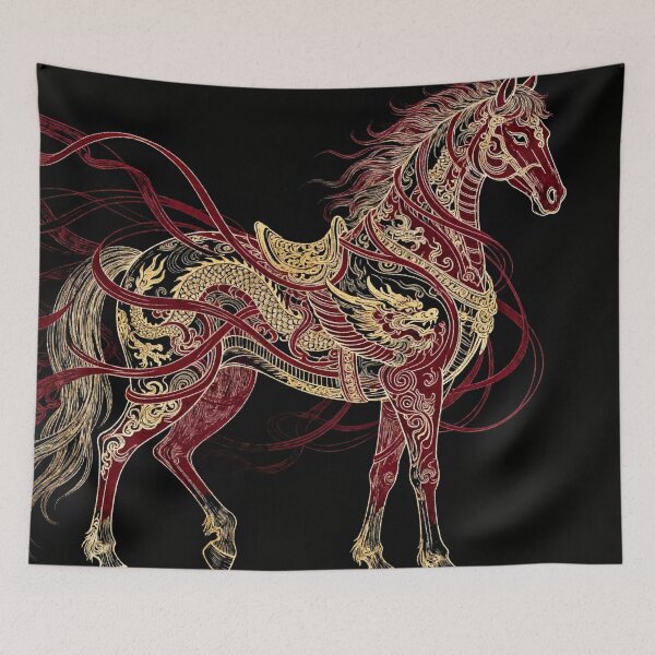 Item preview, Imperial Crimson Steed with Golden Dragon Spirit designed and sold by zzz888.