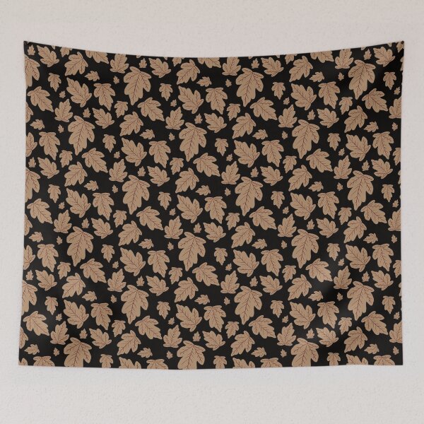 Item preview, Autumn Leaves On A Black Background designed and sold by PapuruDesigns.