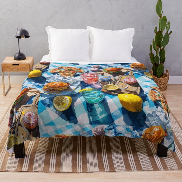 Item preview, Vibrant Summer Picnic – Colorful Food Art with Burgers, Pizza & Lemon Drinks designed and sold by Grafititee.