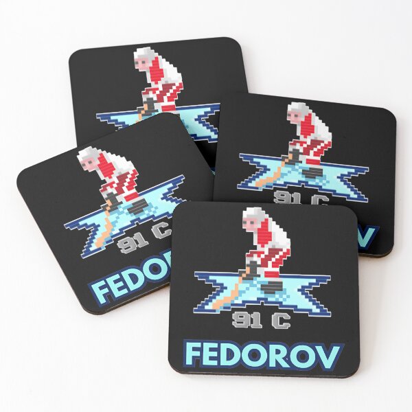 Item preview, Sergei Fedorov Red Wings Vintage Nhl 91 Character Fedorov Pixel 16-Bit Meme designed and sold by MaxalimetovArt.