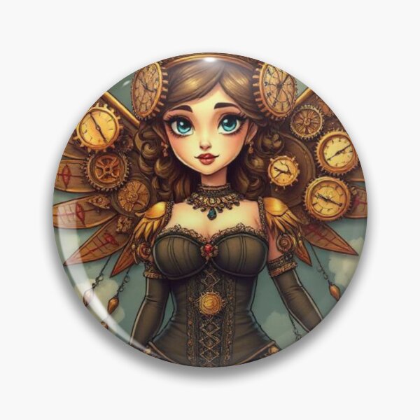 Item preview, Steampunk Clockwork Princess – Bronze Gear Crown, Mechanical Wings & Victorian Royal Dress designed and sold by swara-2016.