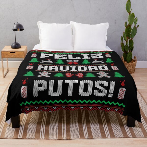 Item preview, Feliz Navidad Putos Ugly Christmas Sweater Funny Spanish Quote designed and sold by Altenpendinton.