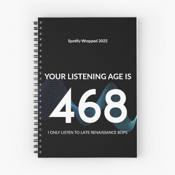 Item preview, Your Listening Age is 468 - Late Renaissance Bops Parody designed and sold by KAYJAY DESIGNS.